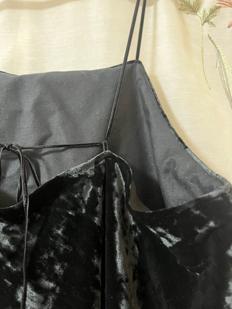 クラッシュベロアキャミワンピース