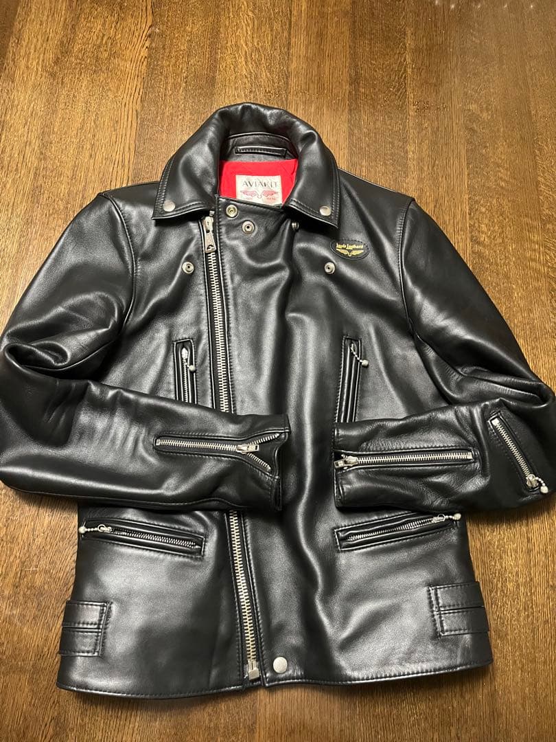 ルイスレザー　ライトニング　ダブルライダースジャケット ブラック36