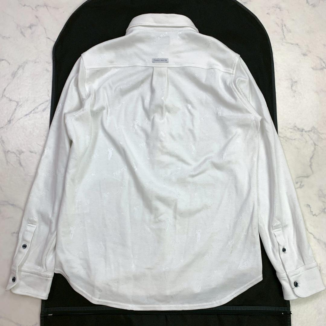 サイズ5★パーリーゲイツ ゴルフ柄ジャガード 長袖カットソー メンズ　E135