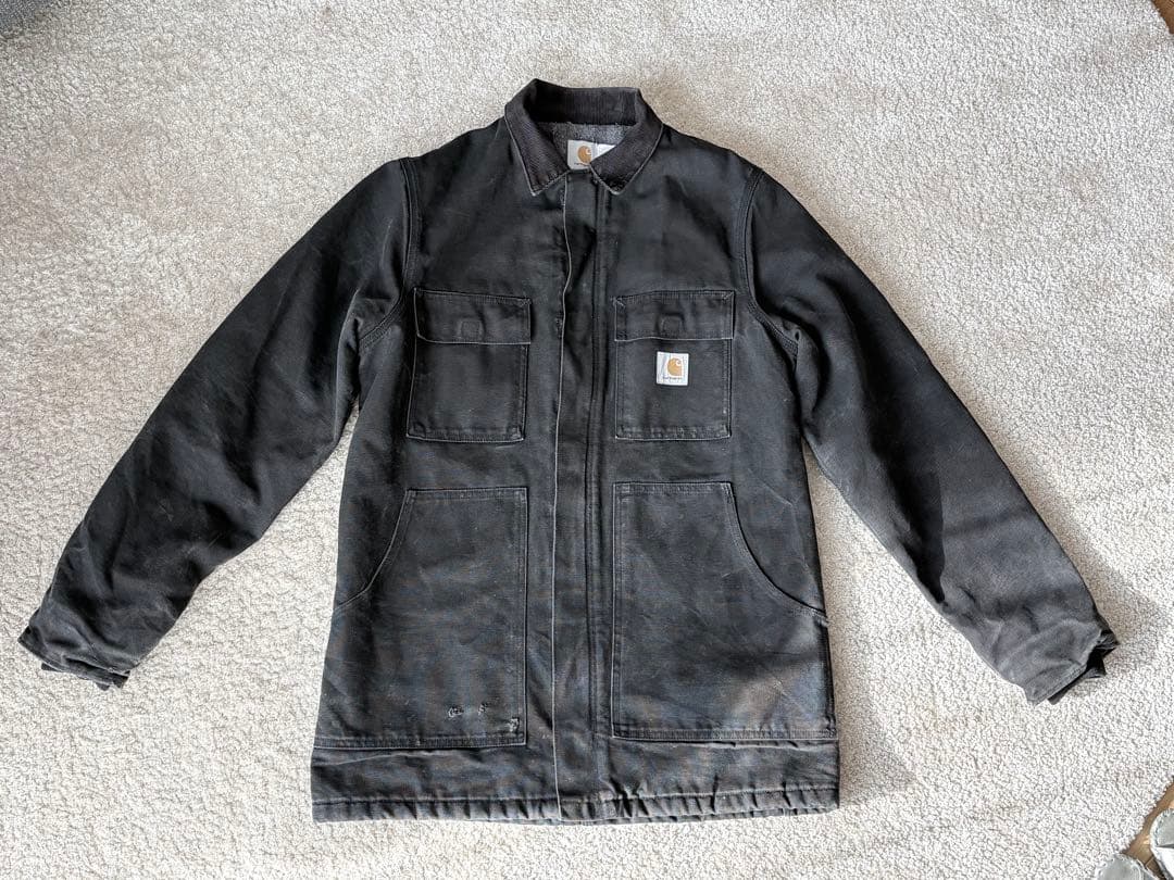 Carhart トラディショナルジャケット USA製 40 黒 ダック フェード