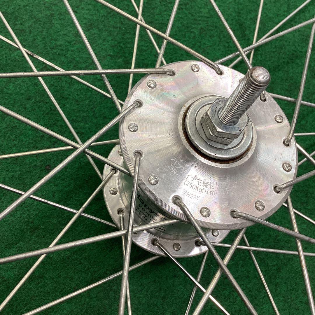 アルミリム　前輪　700x42C ハブダイナモ　タイヤ付 ウエルビー ON