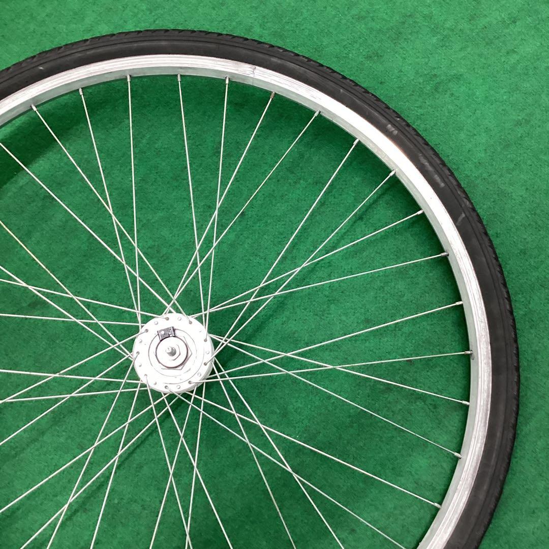 アルミリム　前輪　700x42C ハブダイナモ　タイヤ付 ウエルビー ON