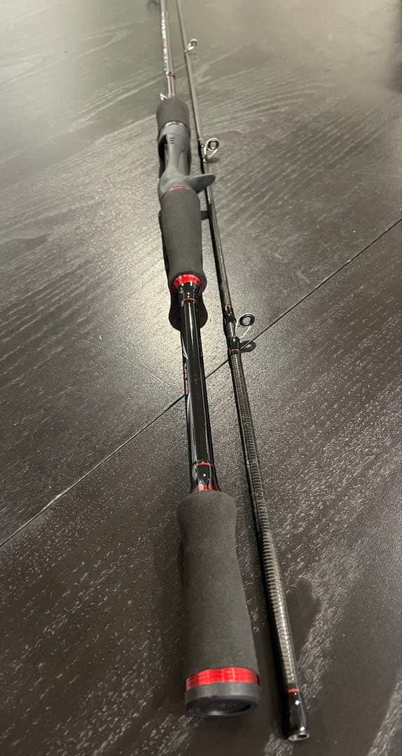 バス釣りセットベイトロッド&ベイトリール（パワーハンドル左巻）ライン14ポンド付