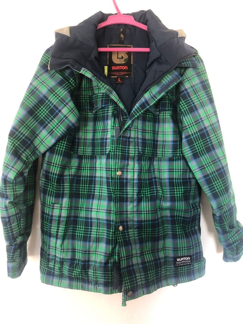 バートン　BURTON 160 スノボー　チェック　緑　グリーン