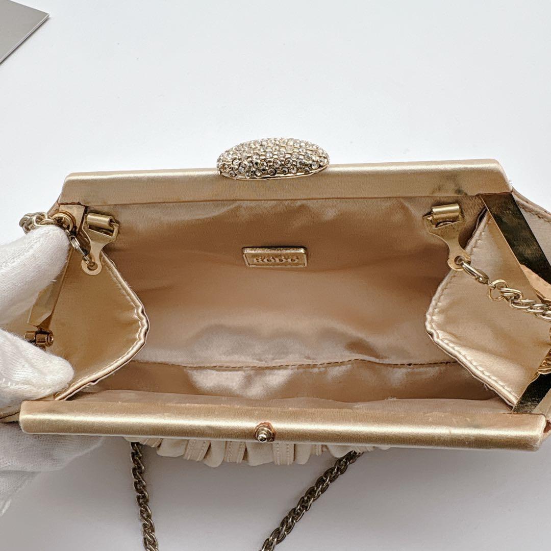 美品✨RODO ロド クラッチバッグ ゴールド　保存袋 チェーンショルダー