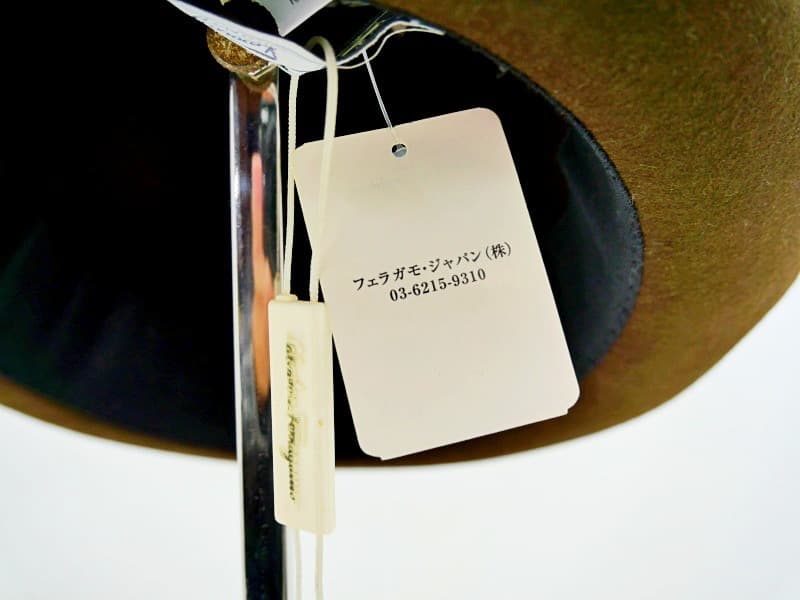★未使用　サルバトーレフェラガモ　ボルサリーノタイプ　ハット　茶　ラビットファー