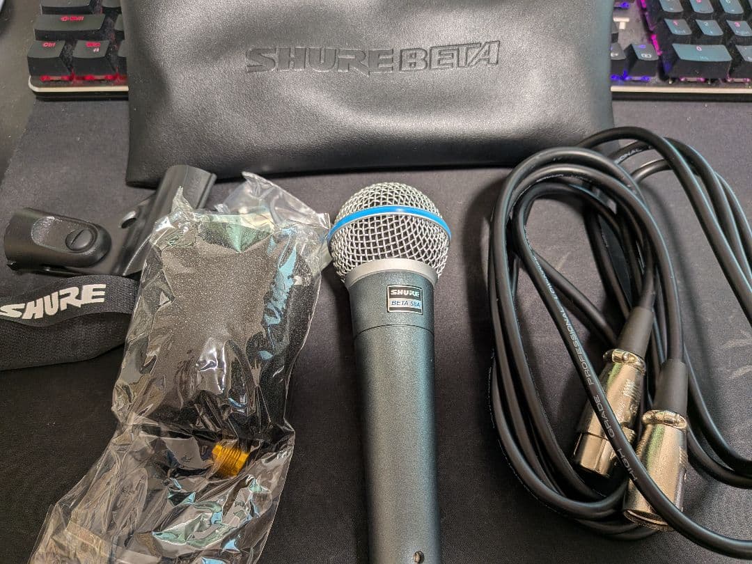 【正規品】SHURE BETA 58Aダイナミックマイク&コネクタケーブルセット