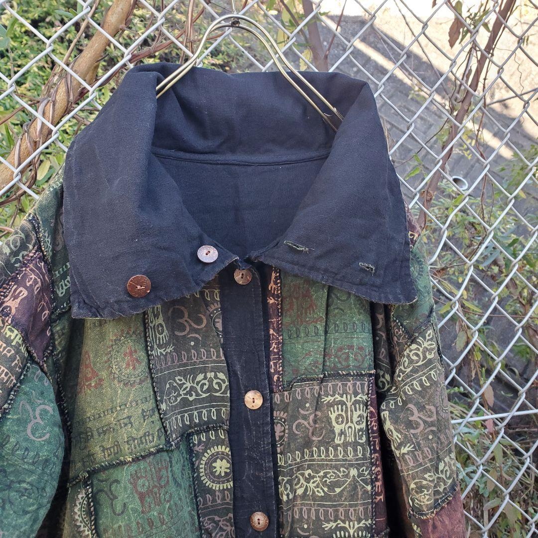 総柄ジャケット 柄ジャケット エスニック柄 メキシカン柄 L XL レトロ