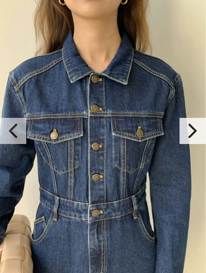 BIRTHDAY BASH デニムシャツワンピ ロング スリット