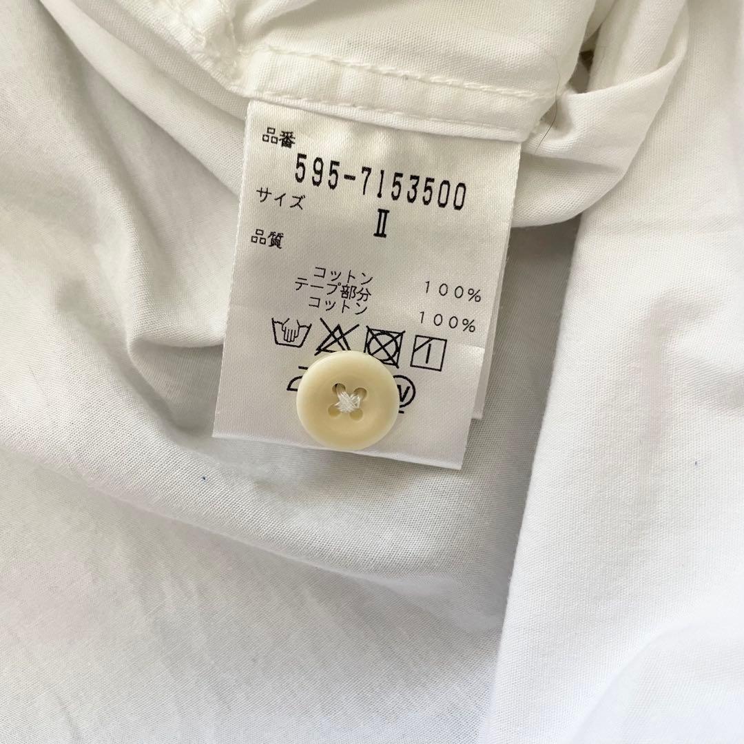 マーガレットハウエル　MHL. バンドカラーシャツ　ブラウス　ホワイト　サイズ2