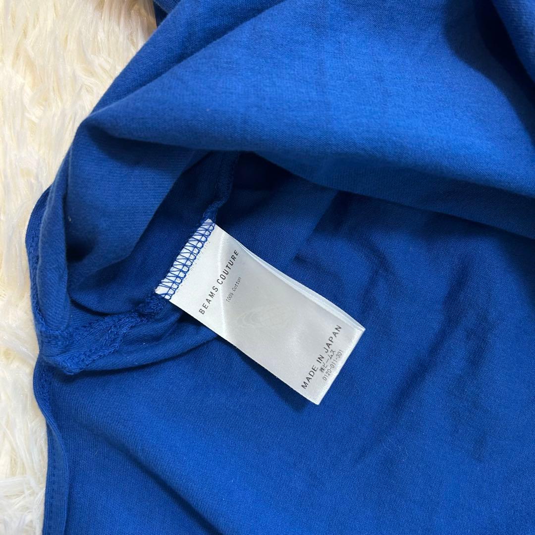 ルルメリー × BEAMS コラボ ワンピース ロングワンピ 刺繍 花 ブルー