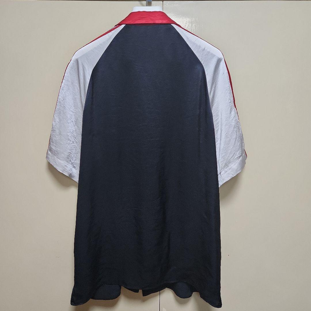 【訳.難あり】格安　GUCCI ボウリングシャツ ネイビー レッド ホワイト