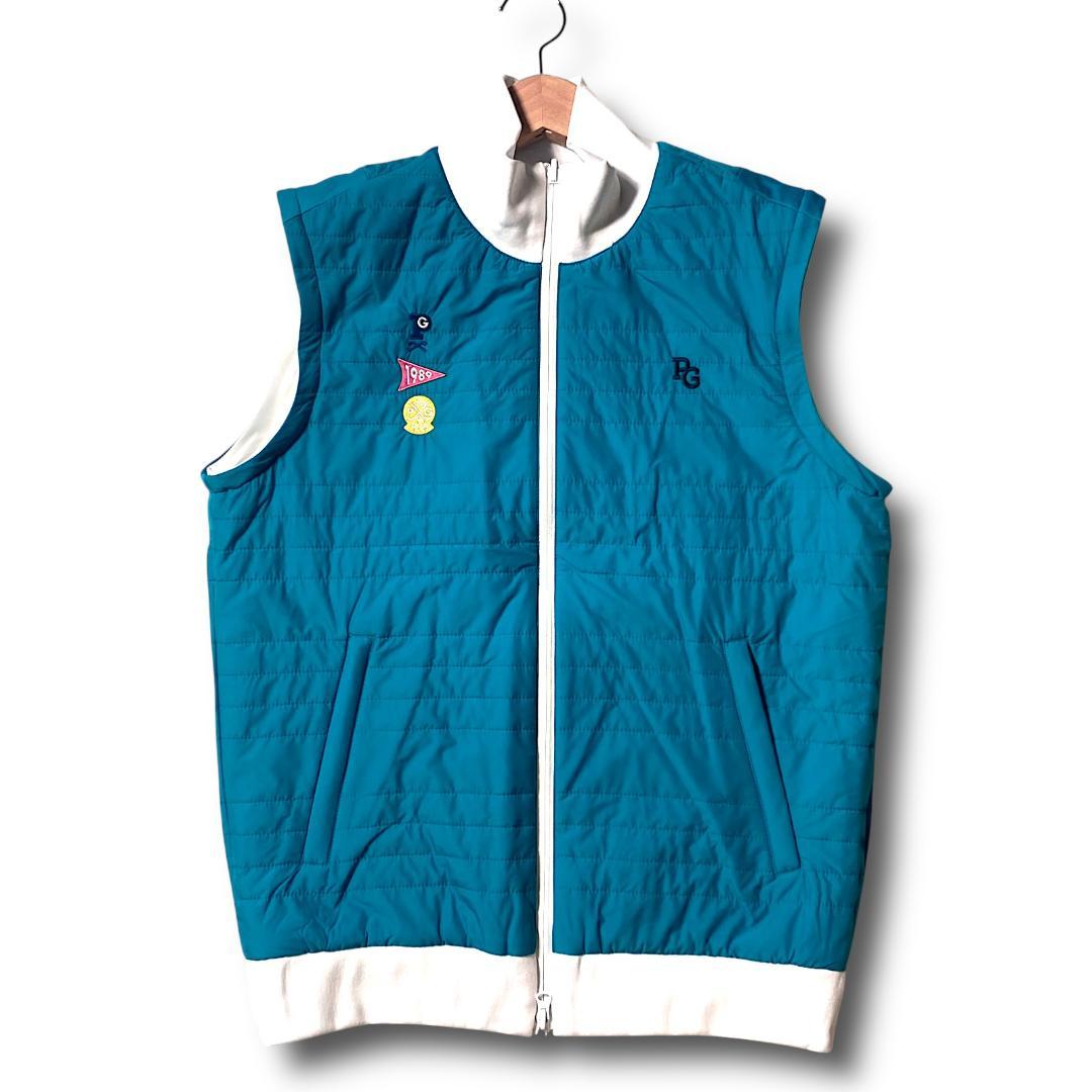 6 定価5.7万 パーリーゲイツ リバーシブル ジャケット ベスト 4WAY