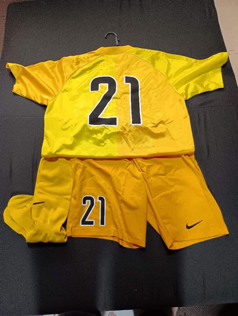 Nike GKサッカーウェアセット イエロー グレー 美品　L寸　No.21