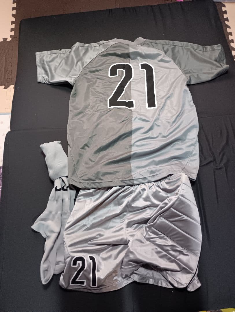 Nike GKサッカーウェアセット イエロー グレー 美品　L寸　No.21