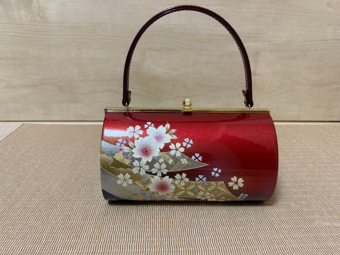 花柄デザイン 和装用バッグと草履のセット