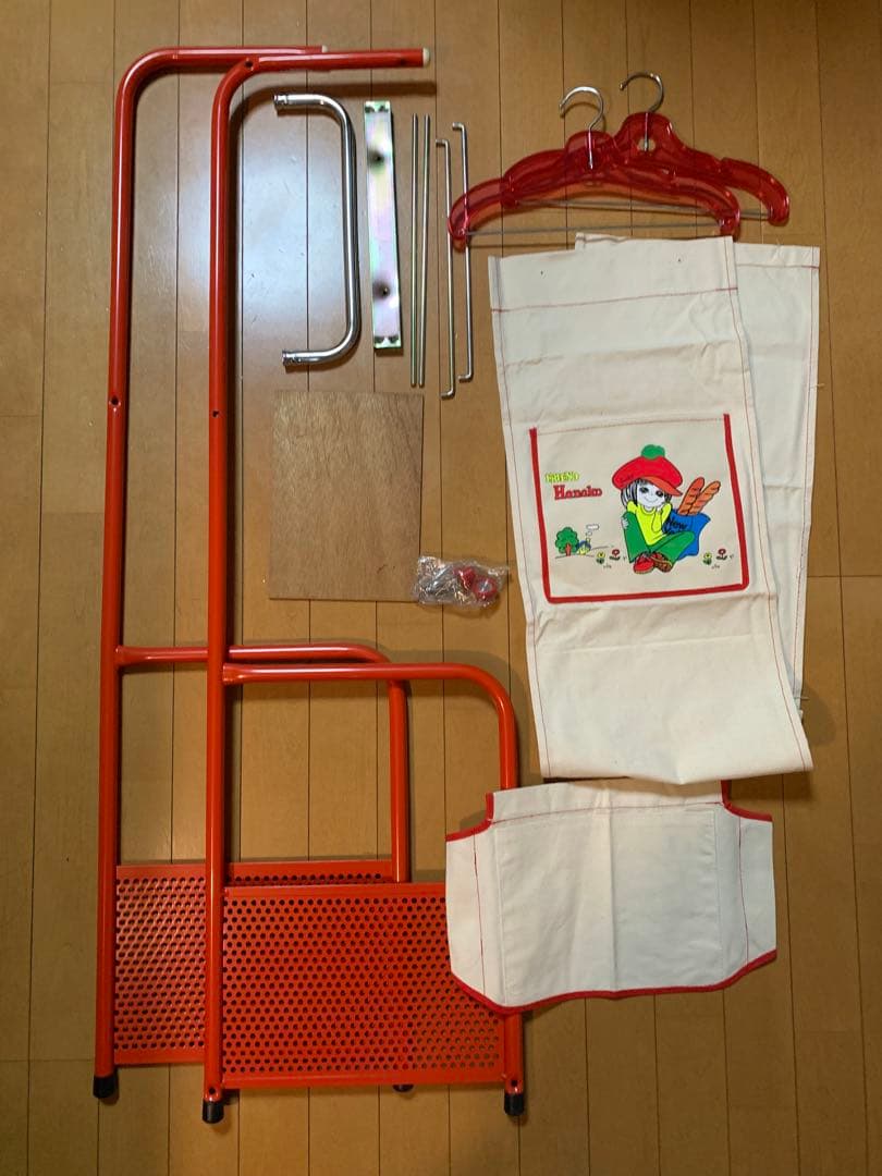 昭和レトロ 組み立て家具 ファンシー 小物入れ ハンガーラック 希少 70's