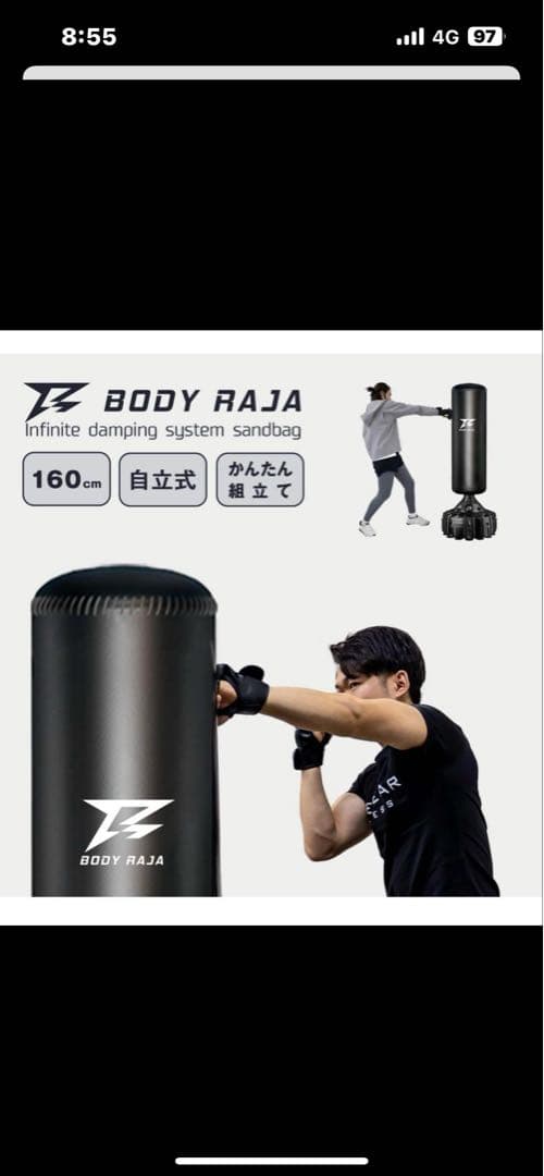 美品・BODY RAJA サンドバッグ