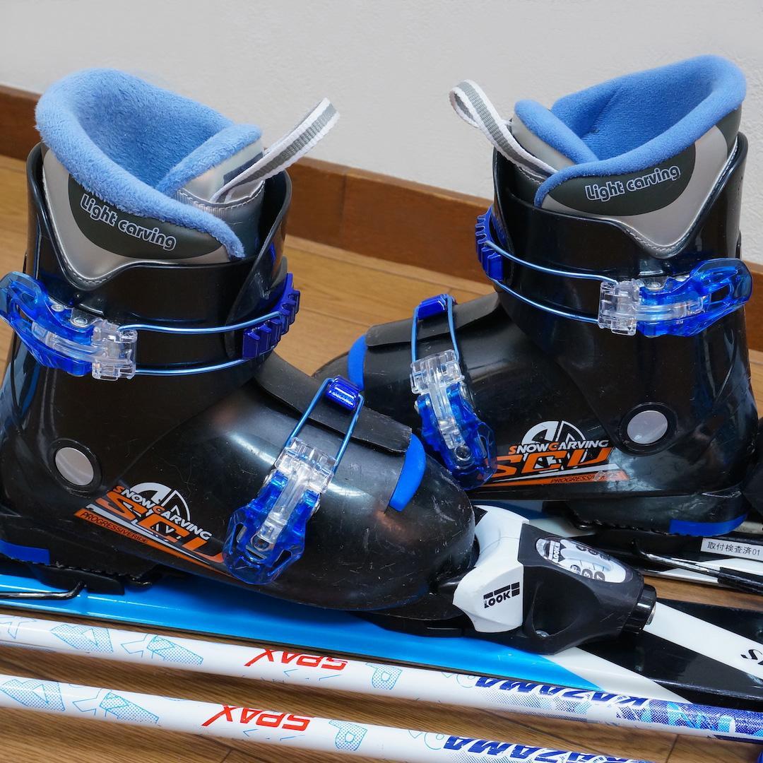 メンテ済 110cm 靴21cm SWALLOW スキーセット