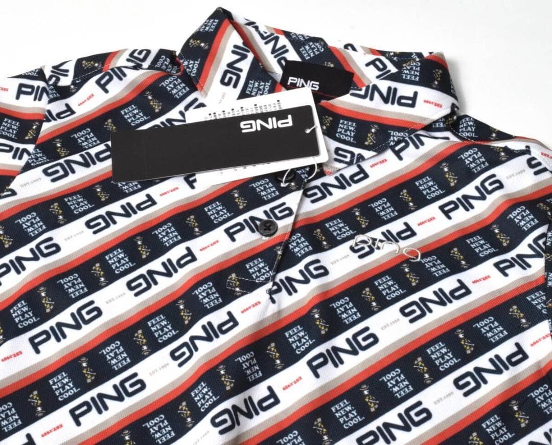 未使用 PING ピン ゴルフ プリント セットアップ 上下 SS レディース