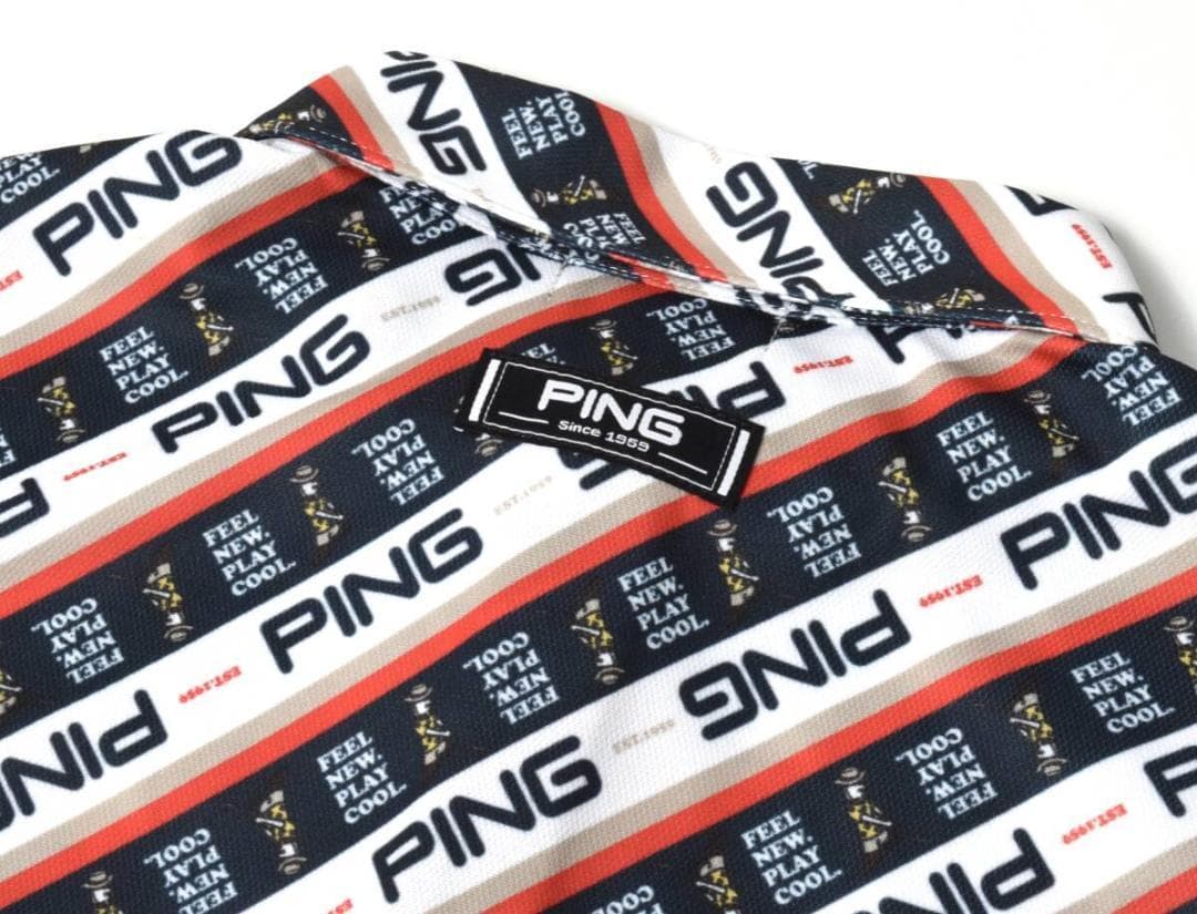 未使用 PING ピン ゴルフ プリント セットアップ 上下 SS レディース