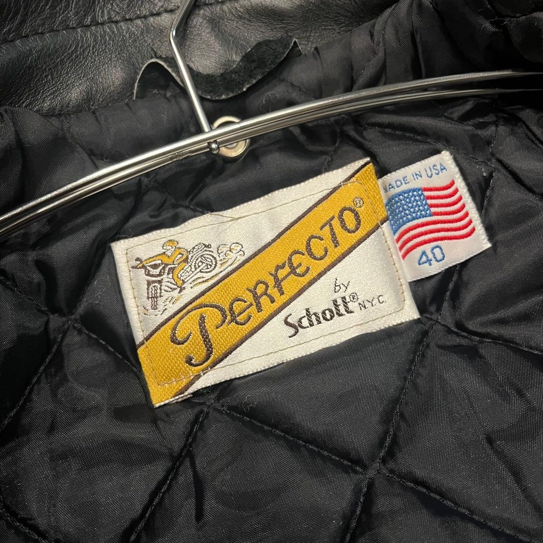 Schott PERFECTO】618 USA製 レザージャケット 80〜90s