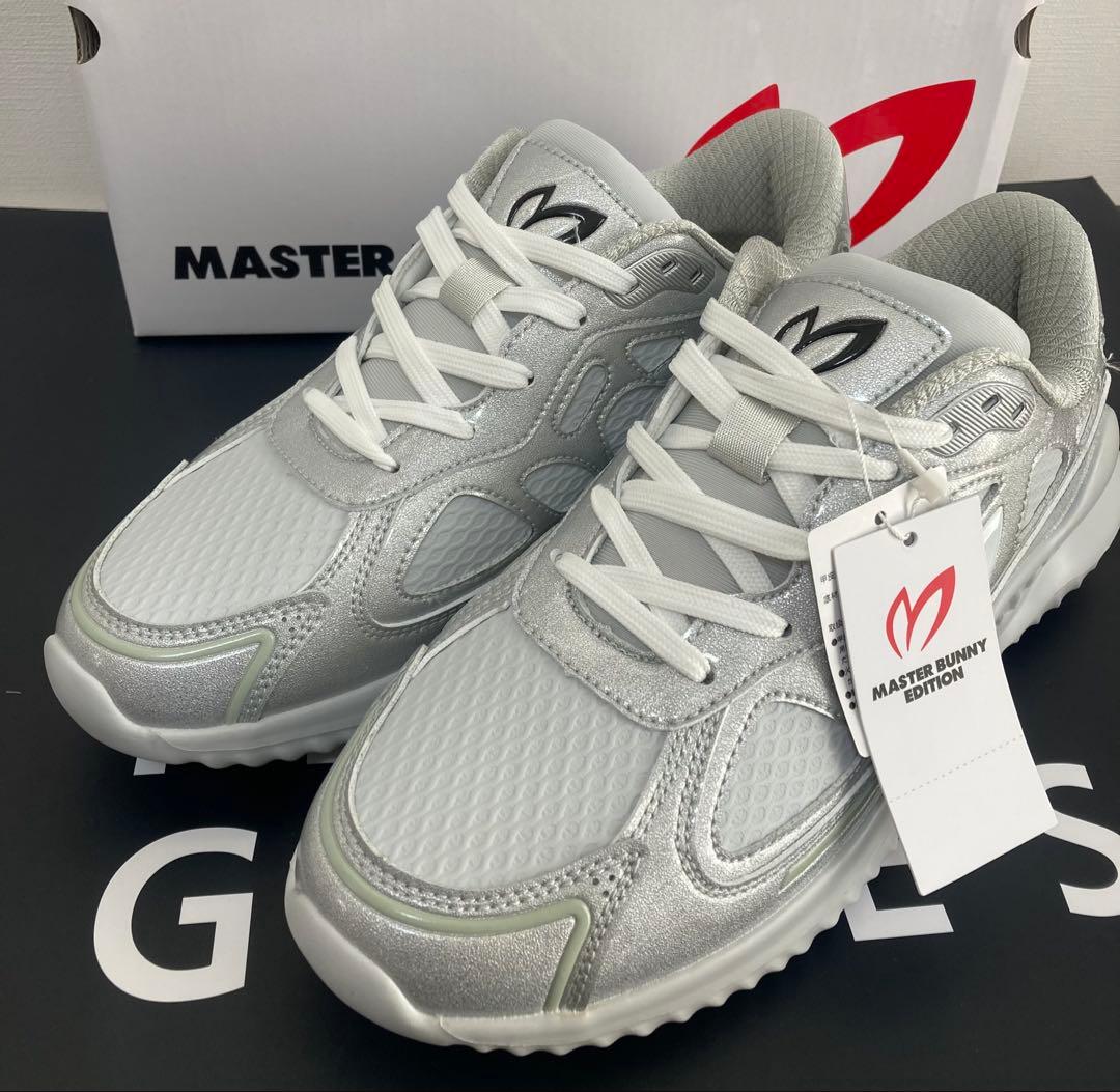 新品 パーリーゲイツ マスターバニー メッシュライクシューズ 26.5cm 銀