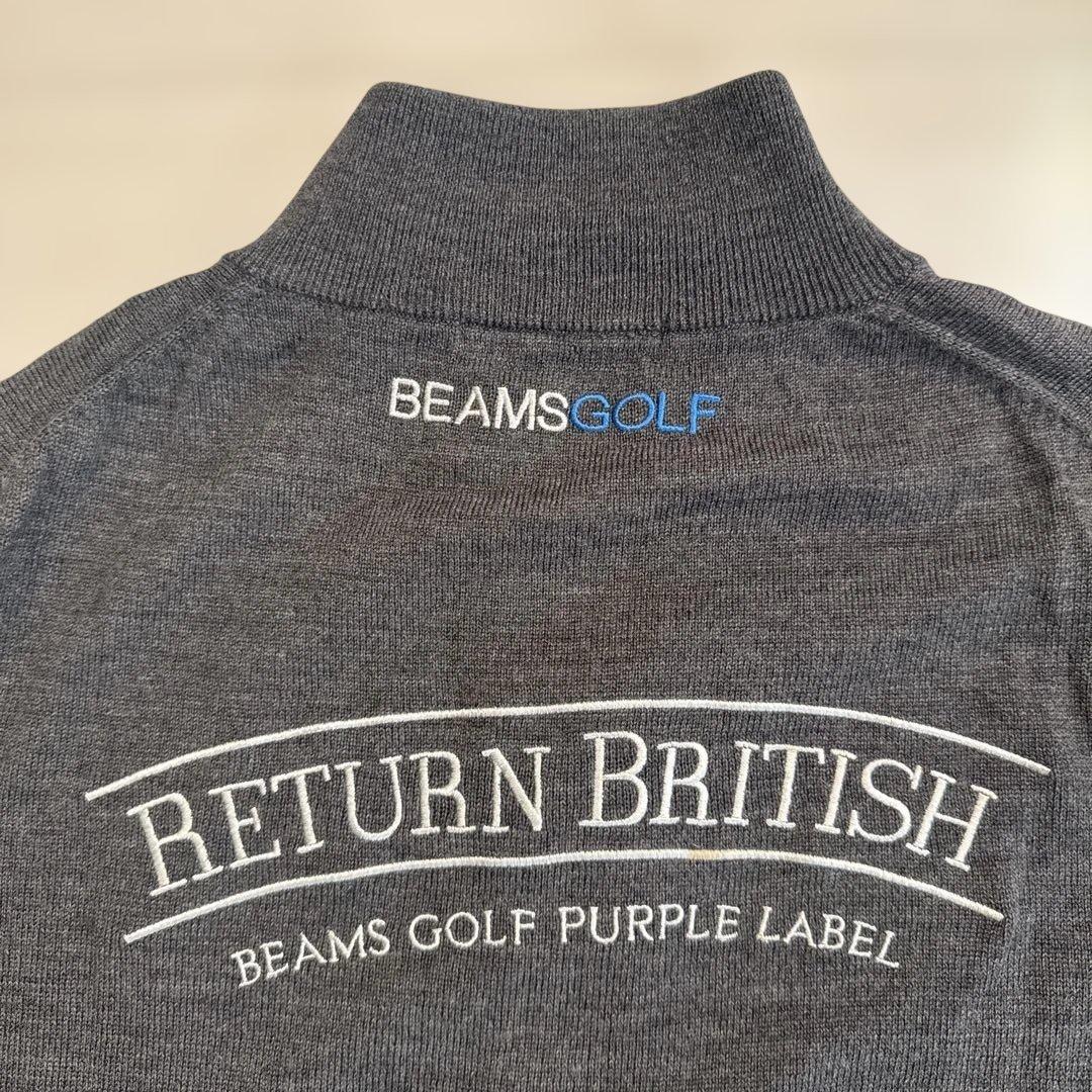 ビームスゴルフ　パープルレーベル　レディース　ハーフジップ　ウール ニット　M