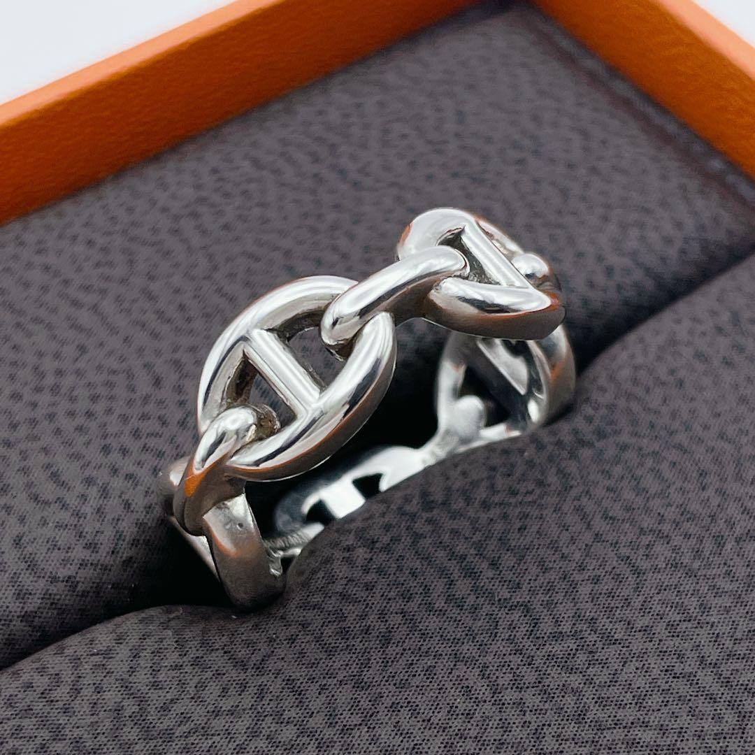 HERMES リング　シェーヌダンクル　アンシェネ　#50 シルバー925