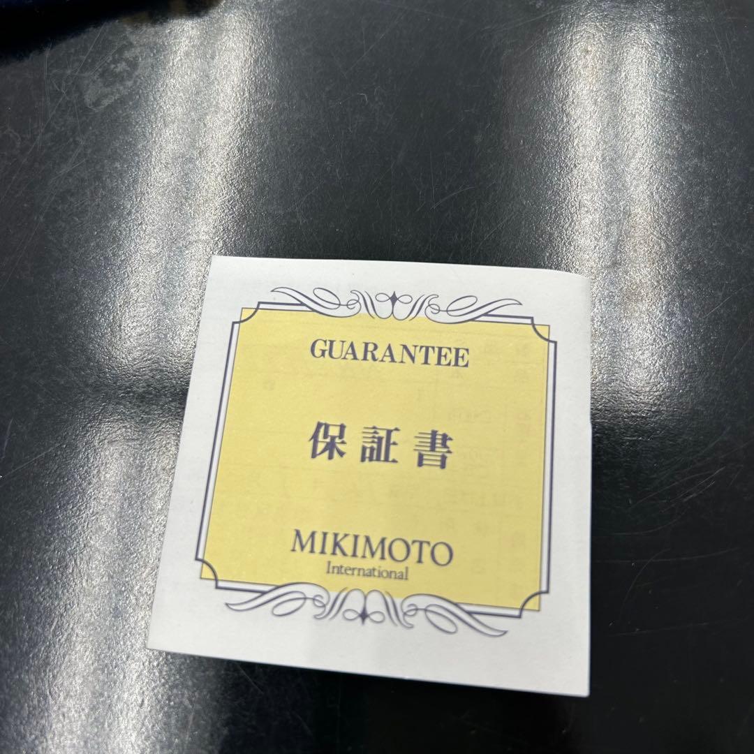 【美品】 MIKIMOTO ミキモト 手持ち時計 ブルー ゴールド 真珠付 貝型