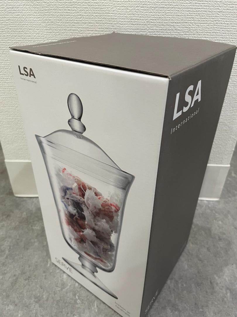 LSA ボンボンジャーポット クリア 高さ38cm SERVE(サーブ)