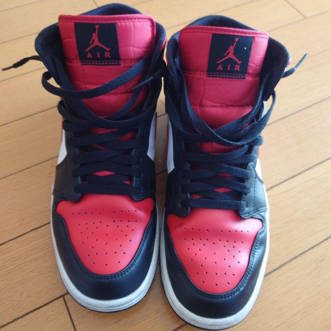 NIKE AIR JORDAN 1 MID 29cm ブラック/レッド