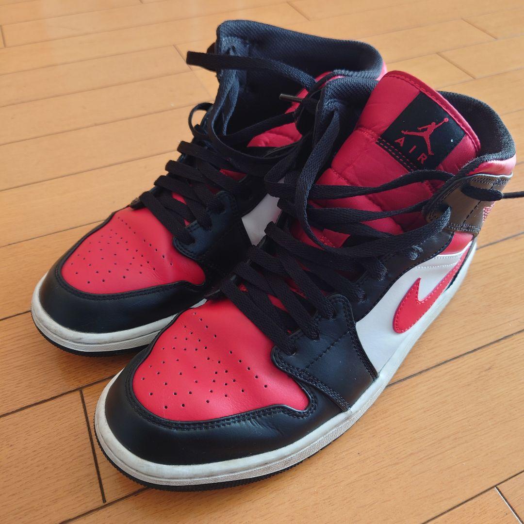 NIKE AIR JORDAN 1 MID 29cm ブラック/レッド