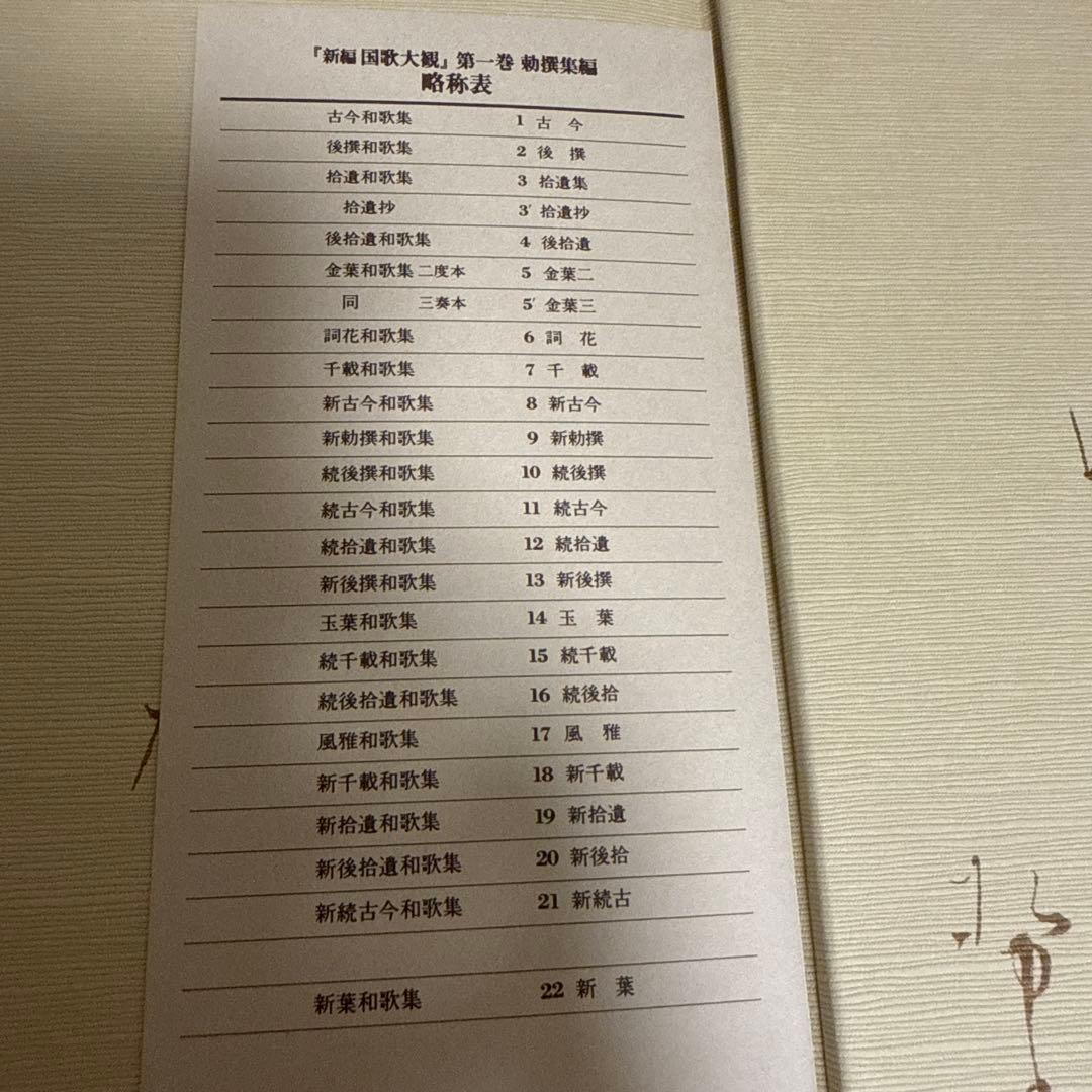 新編国歌大観 第1巻 歌集、勅撰集 角川書店