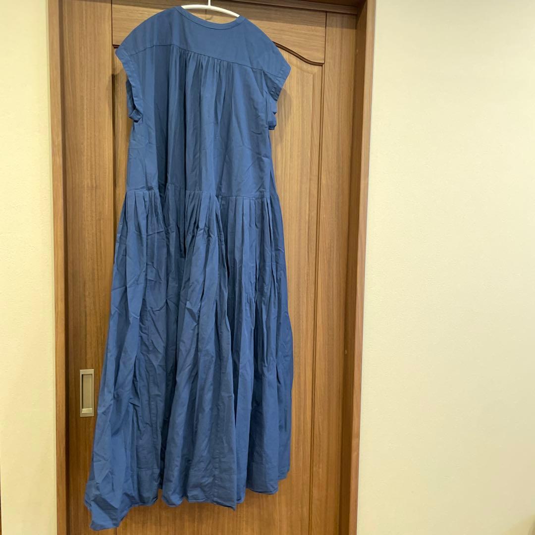Curensology ノースリーブシャツワンピース ブルー