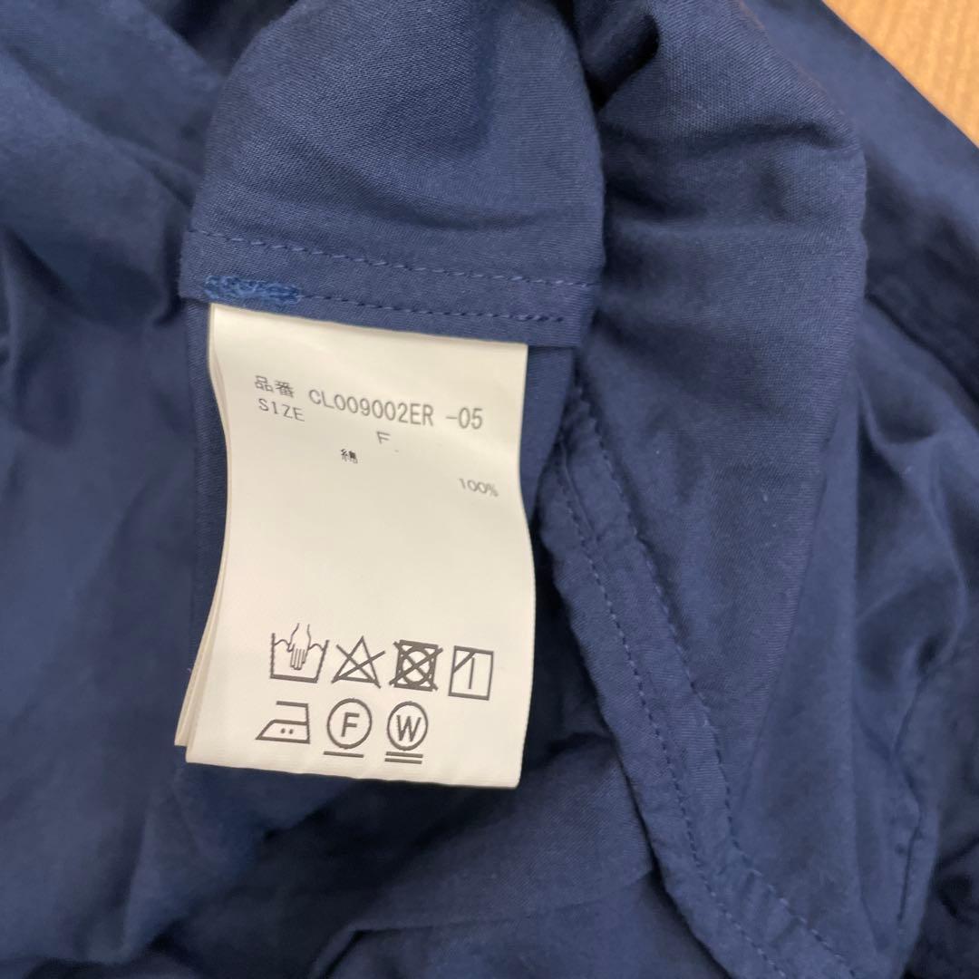 Curensology ノースリーブシャツワンピース ブルー