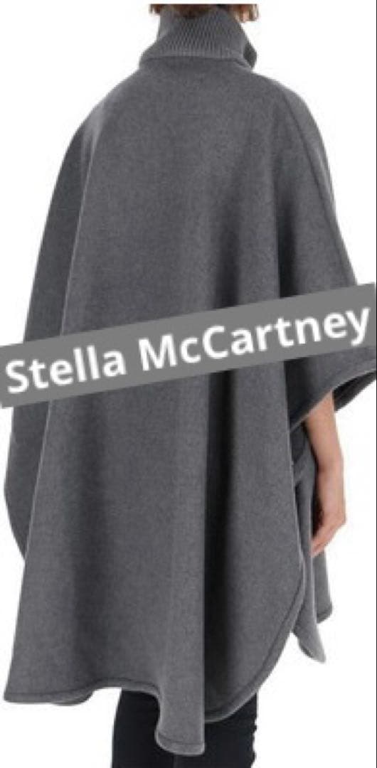 STELLA McCARTNEY ジップアップケープコート グレー